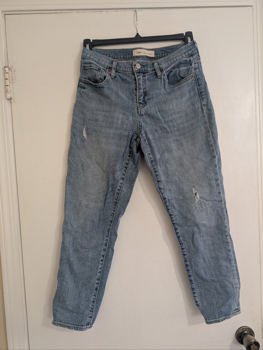 GAP Light Blue Distressed Best Girlfriend Jeans